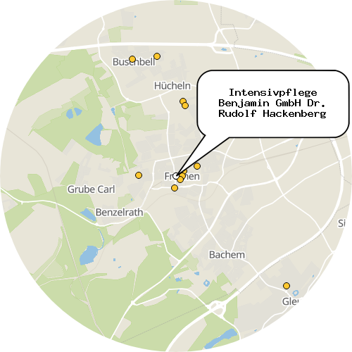 Kartenausschnitt für die Firma Intensivpflege Benjamin GmbH Dr. Rudolf Hackenberg